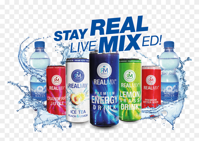 979x671 Real Mix Energy Drink, Beer, Alcohol, Beverage HD PNG Download