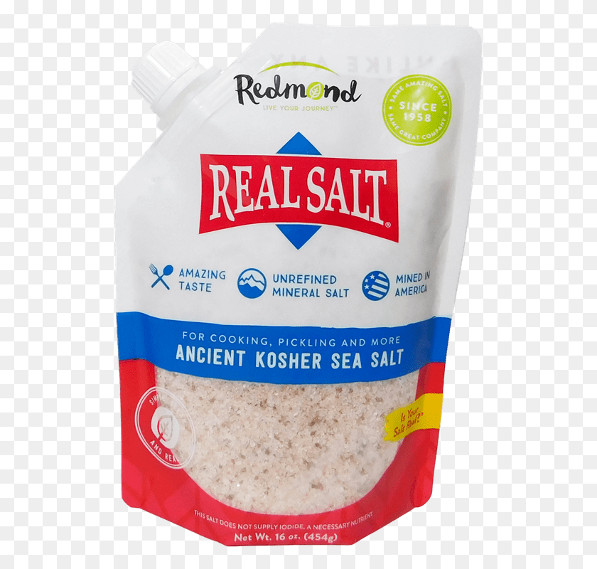 523x740 Real Salt Kosher Sea Salt Pouch 16 Oz Basmati, Food, Powder, Plant HD PNG Download