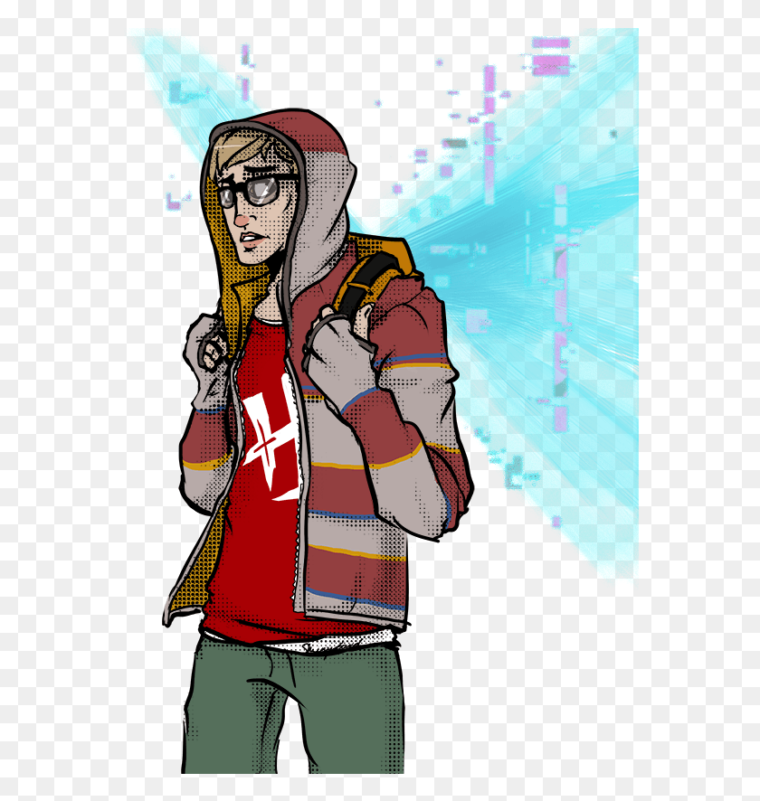 572x826 Really Into Infamous Second Son Cartoon, Person, Human, Clothing HD PNG Download