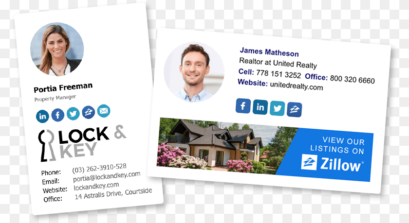 795x459 Realtor Email Signature Template Rescue Real Estate Agent Email Signature, Text, Adult, Female, Male Sticker PNG