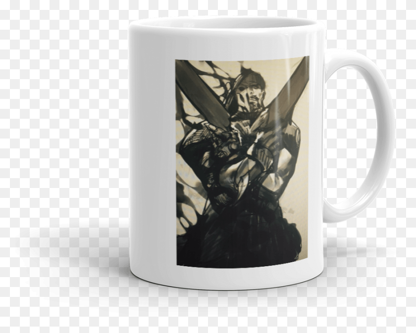 876x689 Reaper Half Mask Coffee Cup, Cup, Soil, Espresso HD PNG Download