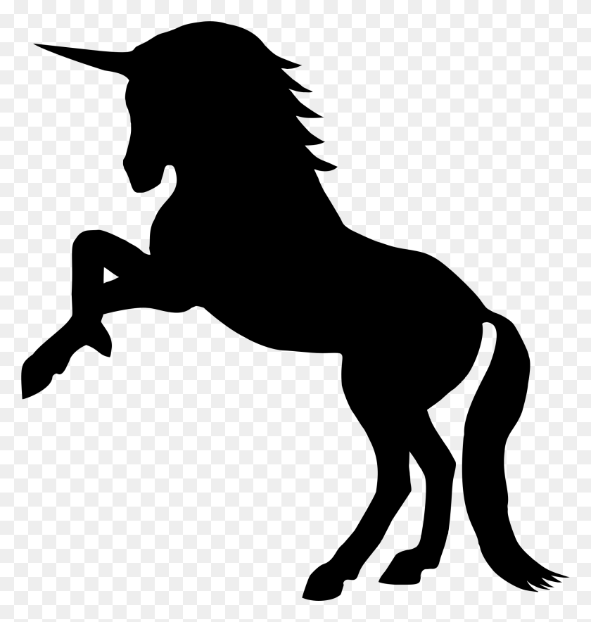 2190x2316 Rearing 20 20silhouette 291104 Camera Clipart Unicorn Silhouette, Gray, World Of Warcraft HD PNG Download