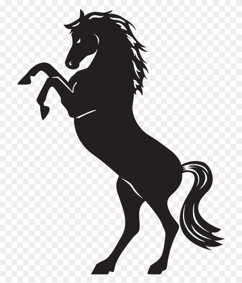 722x922 Rearing Horse Silhouette With Horse Rearing Silhouette Horse Rearing Silhouette, Stencil, Animal HD PNG Download