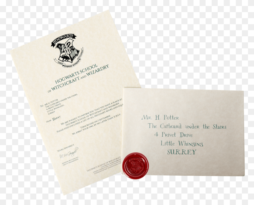 1150x912 Receive Your Very Own Replica Hogwarts Acceptance Letter, Text, Business Card, Paper HD PNG Download