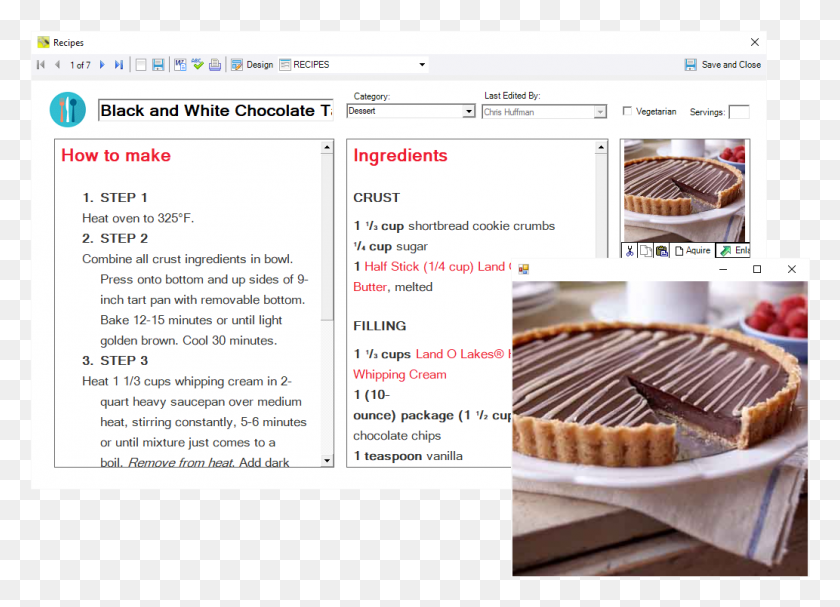 1033x725 Recipe Forms And List View Cake, Menu, Text, Dessert HD PNG Download