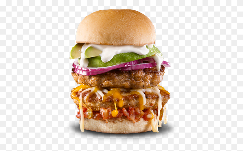 384x464 Recipe Tex Mex Chicken Burger Mega Monster Cheeseburger Ihop, Food HD PNG Download