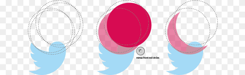 653x257 Reconstruct The Twitter Icon Using Circle Shapes Twitter Logo Design Circle, Nature, Night, Outdoors, Astronomy Sticker PNG