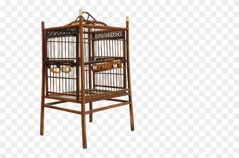 562x497 Rectangular Bamboo Bird Cage Cage, Furniture, Crib, Cradle HD PNG Download