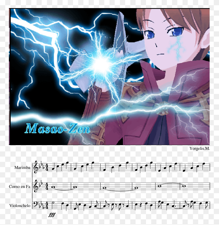 773x802 Recuerdos Sheet Music For Voice Percussion French Anime, Light, Manga, Comics HD PNG Download