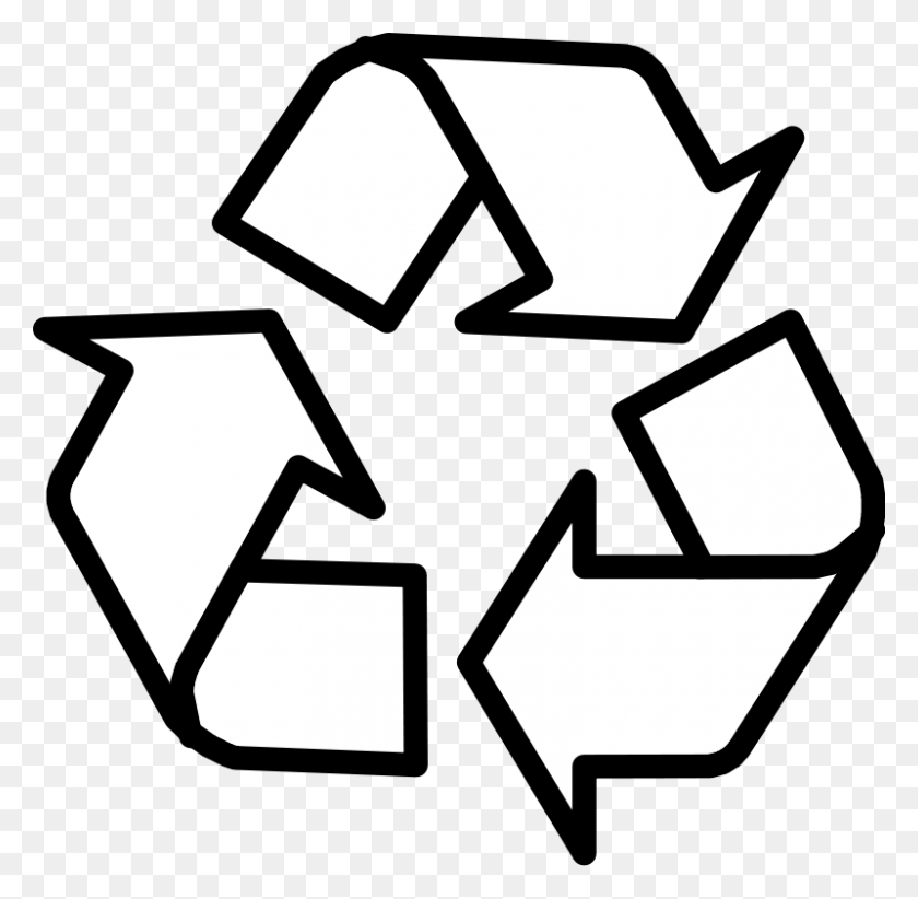 800x782 Recycle Recycle Symbol Outline, Recycling Symbol, Symbol, Cross HD PNG Download