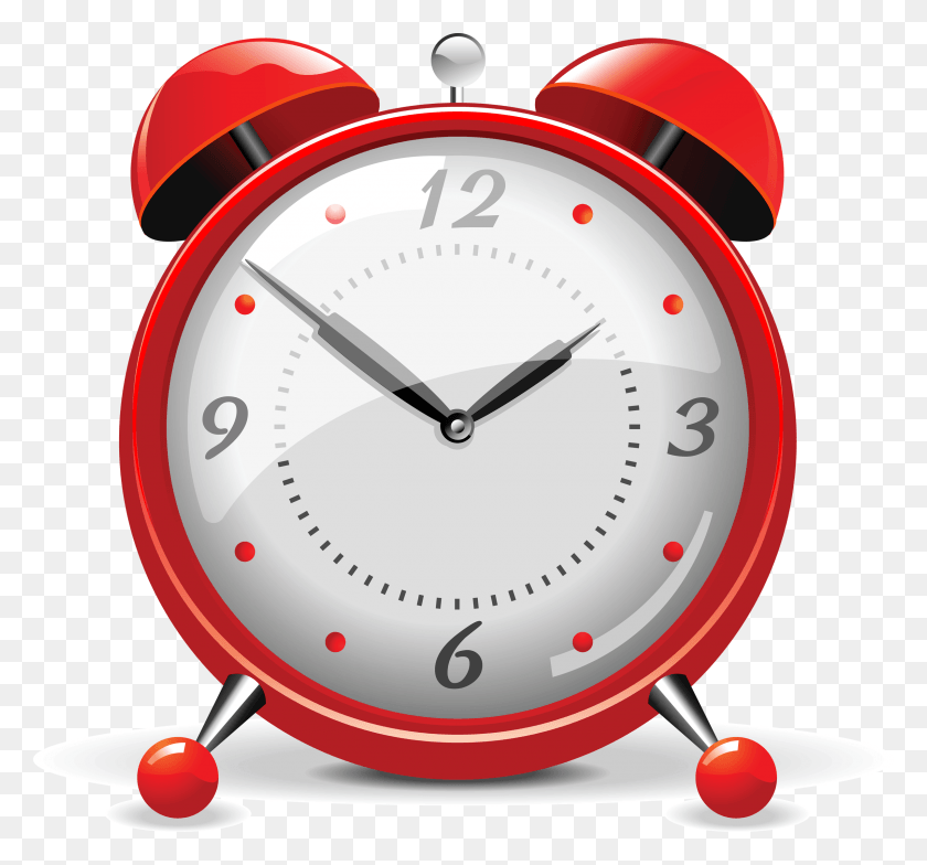 2400x2229 Red Alarm Clock, Clock, Analog Clock, Wristwatch HD PNG Download