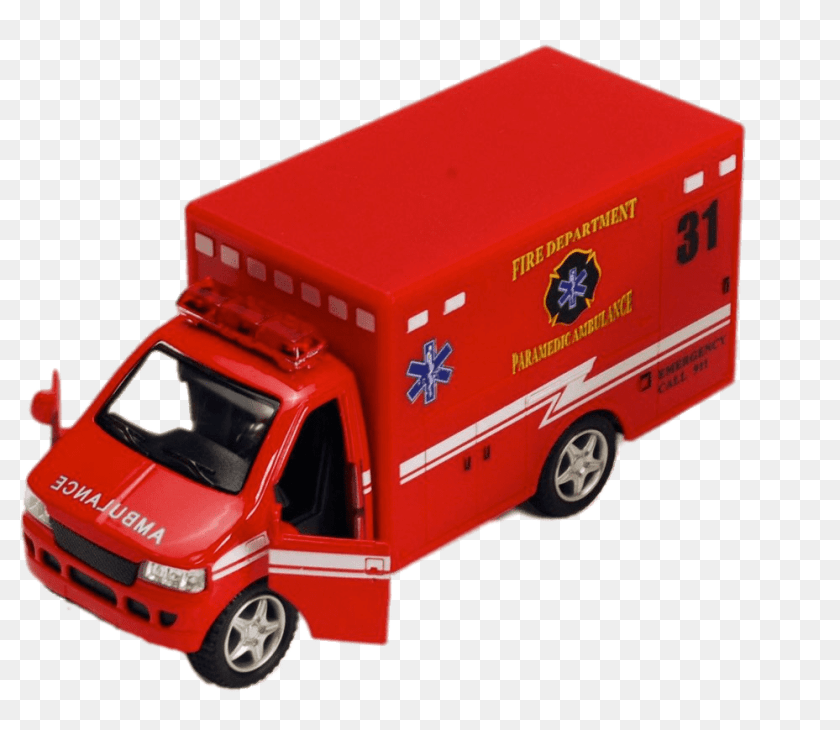 1000x869 Red Ambulance Toy, Transportation, Van, Vehicle, Machine Sticker PNG