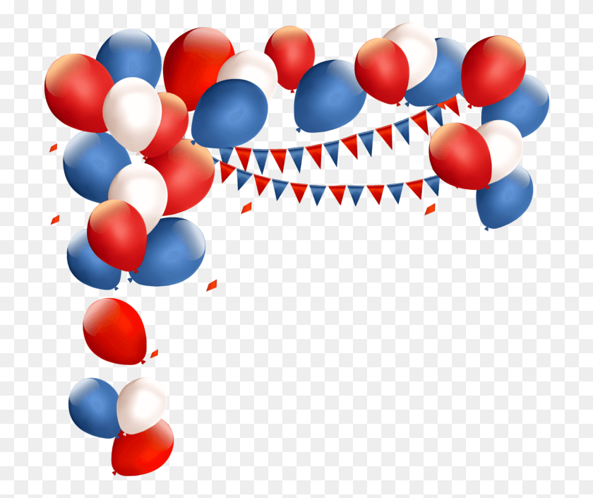 716x645 Red And Blue Balloon Clipart, Ball HD PNG Download