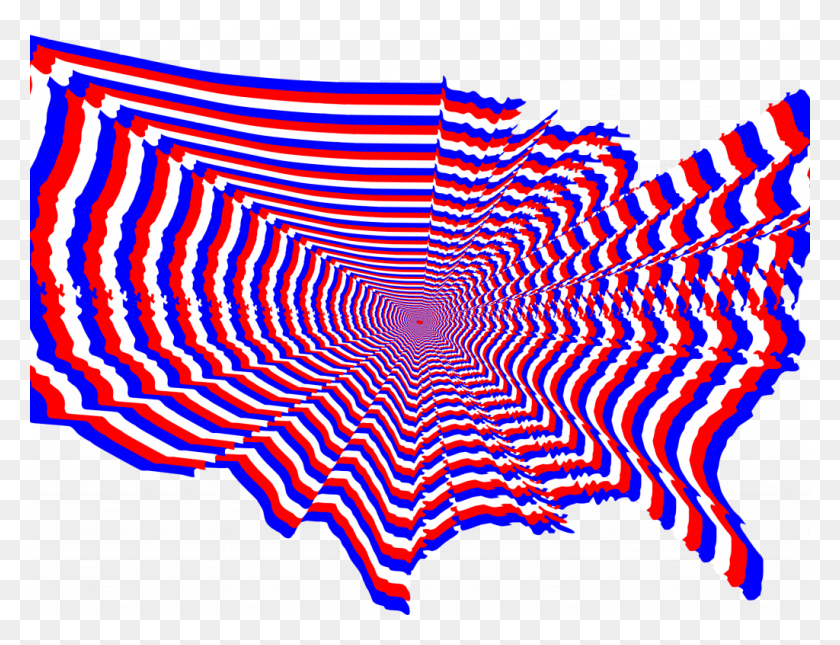 1024x768 Red And Blue Map Of Us Illustration, Spiral, Light, Pattern HD PNG Download