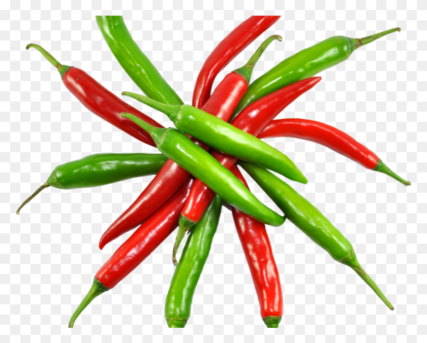 973x769 Red And Green Chilli Image Bird Eye Chili, Plant, Pepper, Vegetable HD PNG Download
