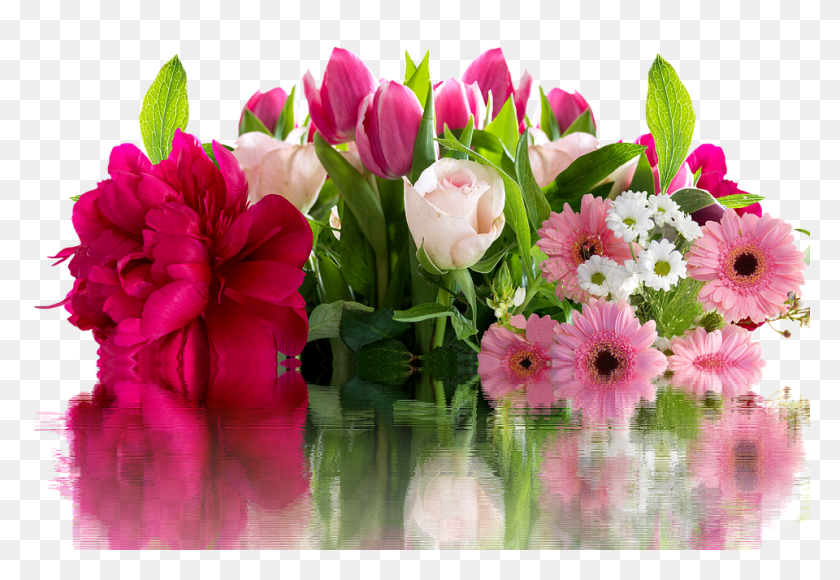 960x640 Букет Красных И Розовых Роз, Растение, Цветок, Цветение Hd Png Скачать