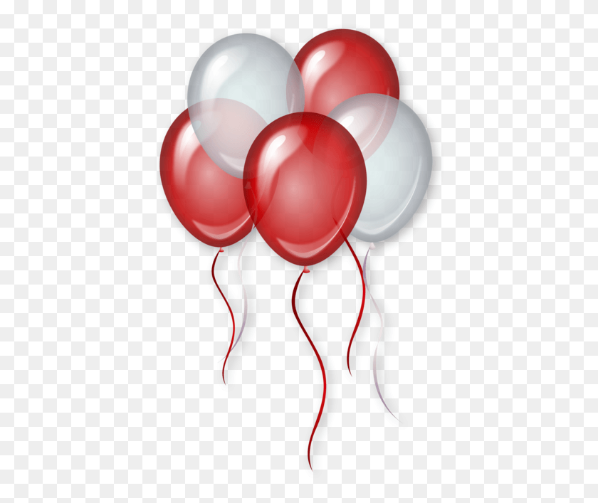 414x647 Red And White Ballons Red And White Balloons, Balloon, Ball HD PNG Download