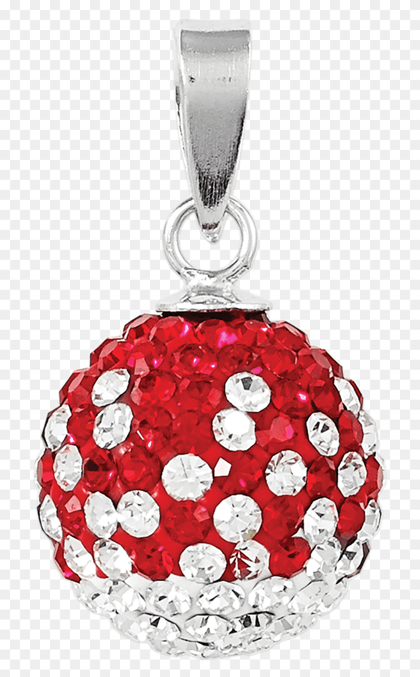 715x1295 Red And White Crystal Ball Pendant Locket, Ornament HD PNG Download