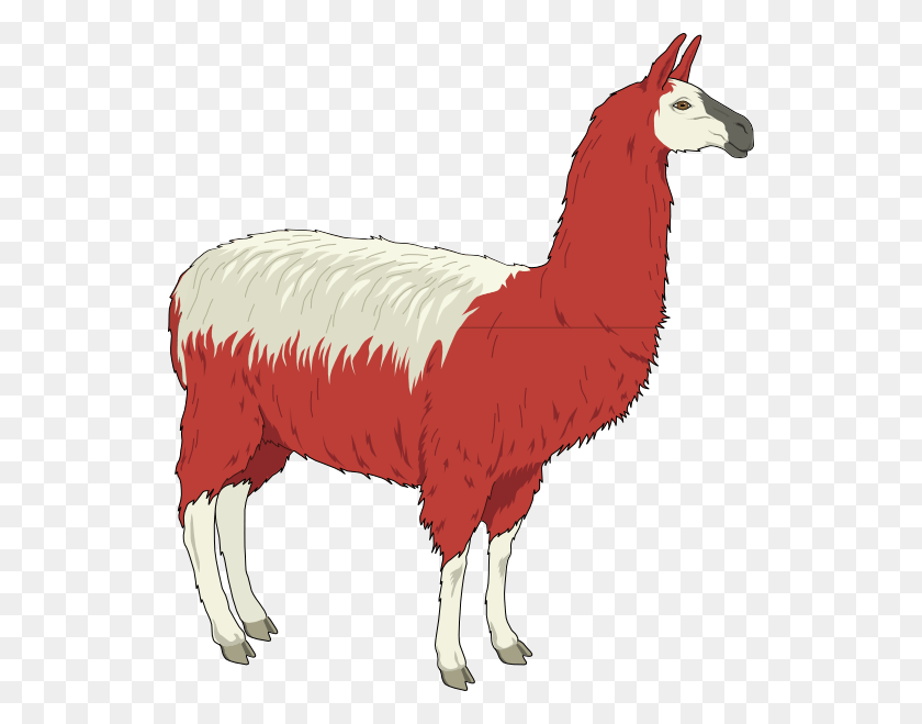 534x599 Red And White Llama Svg Clip Arts 534 X 599 Px Lama Clipart, Animal, Mammal, Alpaca HD PNG Download