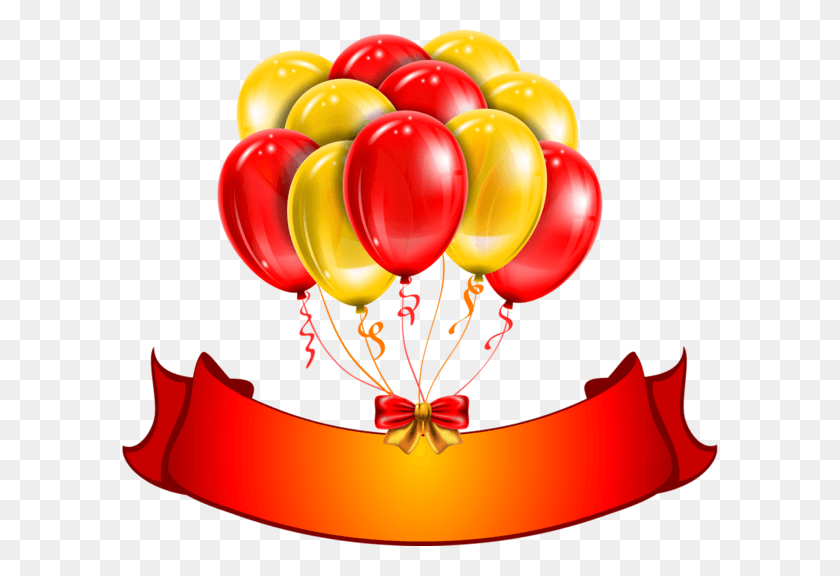 600x516 Red And Yellow Balloons, Balloon, Ball HD PNG Download