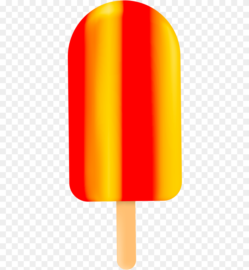 Red And Yellow Ice Cream, Food, Ice Pop Sticker PNG