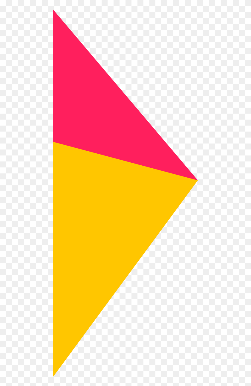 487x1231 Descargar Png / Triángulo Rojo Y Amarillo Bandera, Gráficos, Símbolo Hd Png