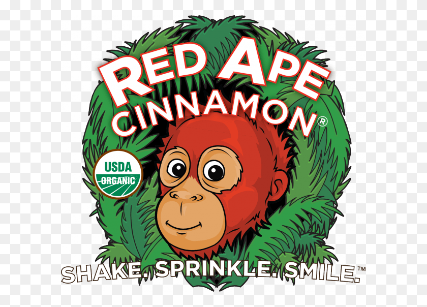 599x544 Red Ape Cinnamon Usda Organic, Label, Text, Vegetation HD PNG Download