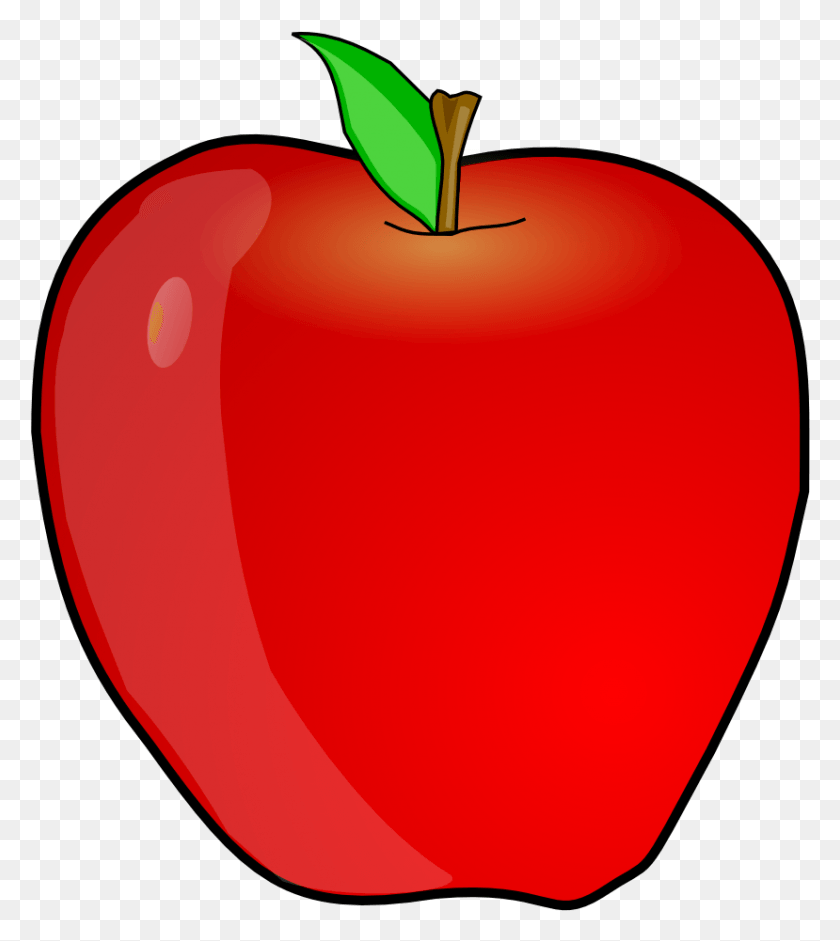 829x937 Red Apple Fruits Transparent Images Clipart Icons Apple Clipart, Plant, Food, Fruit HD PNG Download