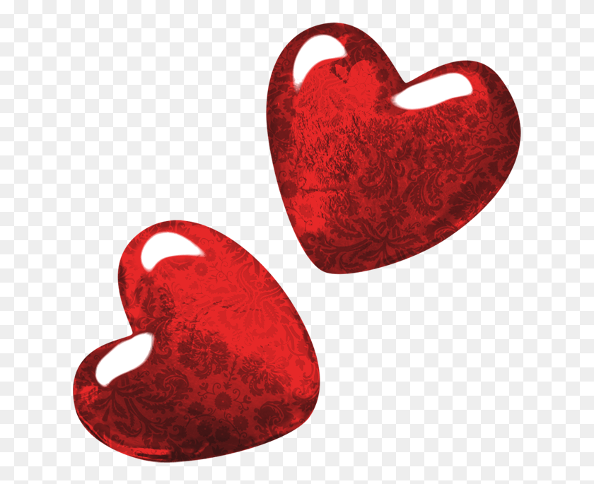 635x625 Png Изображение - Red Art Hearts.