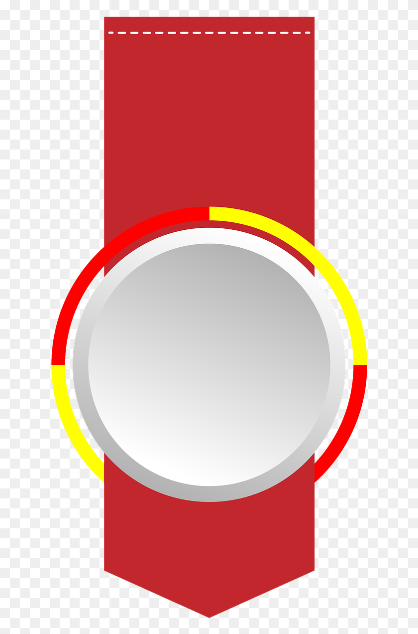 640x1212 Red Banner, Wristwatch, Tape, Digital Watch HD PNG Download