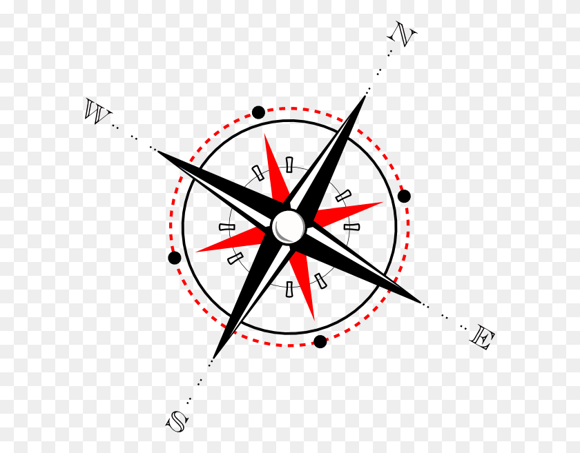 594x597 Red Black Compass Svg Clip Arts 594 X 597 Px Transparent Background Compass, Dynamite, Bomb, Weapon HD PNG Download