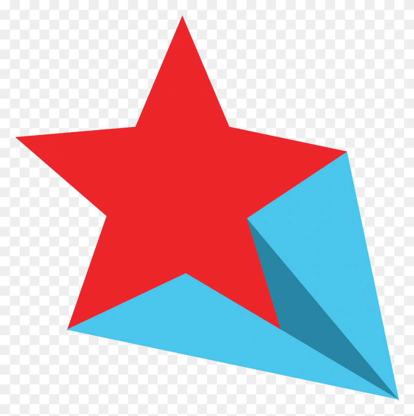 924x929 Red Blue Shooting Star Red And Blue Shooting Stars, Star Symbol, Symbol, Cross HD PNG Download