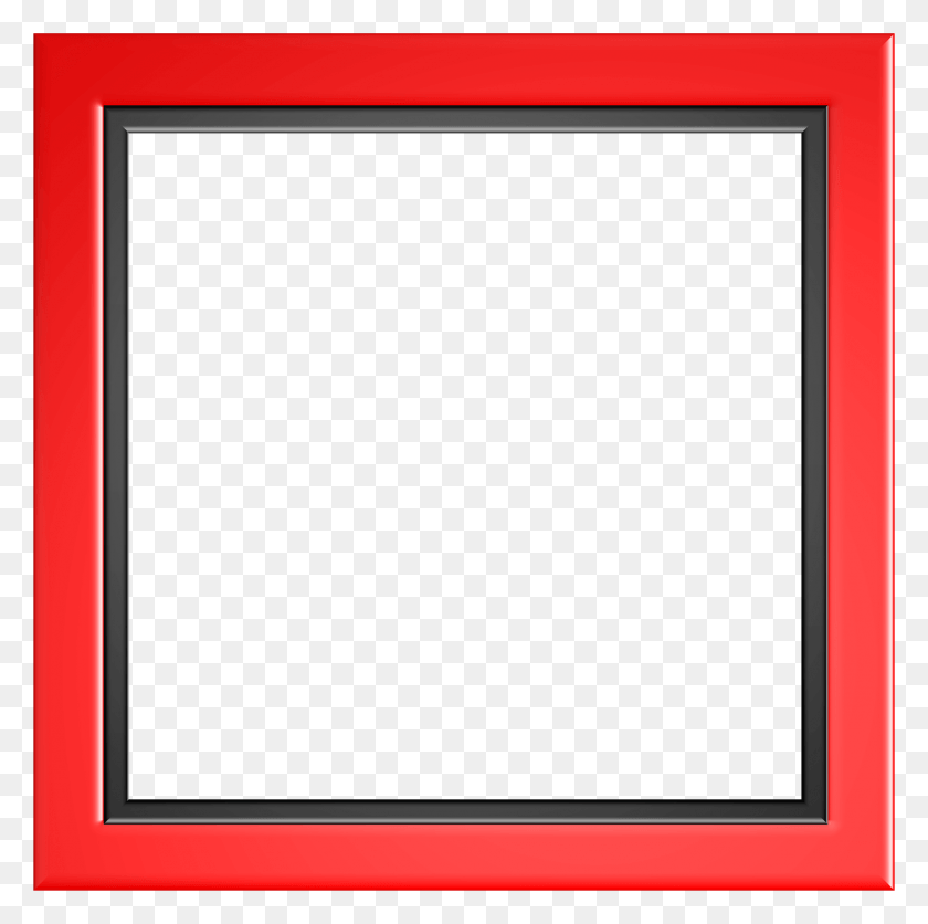 1280x1275 Red Border Frame Photo Picture Frame, Monitor, Screen, Electronics HD PNG Download