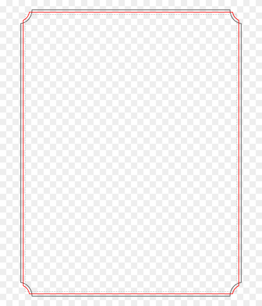 710x919 Red Border Free Clip Round Rectangle With No Background, Text, White Board HD PNG Download