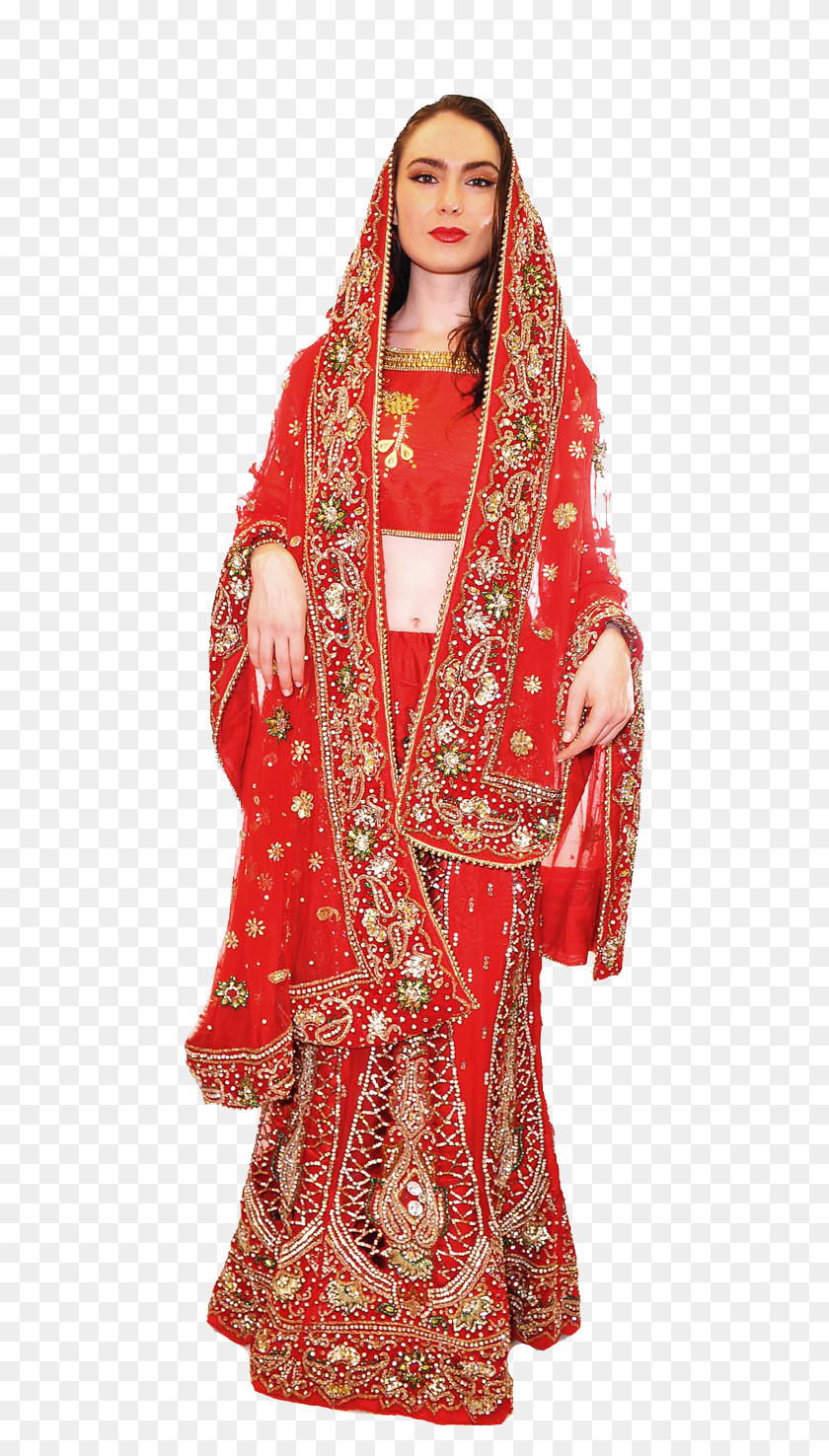 469x1416 Red Bridal Lehenga Photo Background Costume, Clothing, Apparel, Sari HD PNG Download