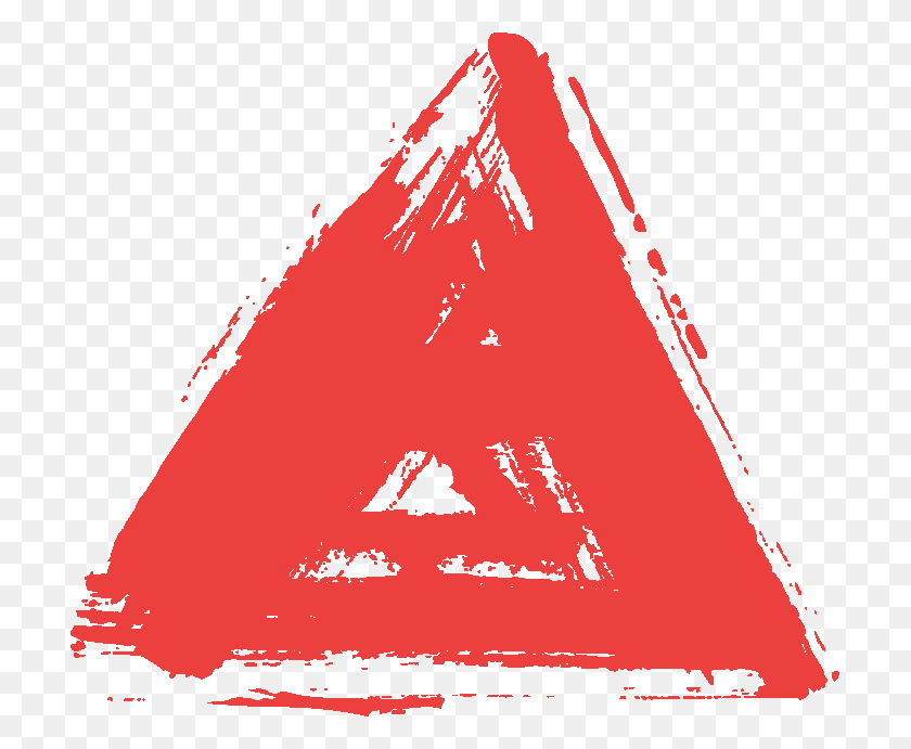 709x631 Red Brush Sail, Triangle HD PNG Download