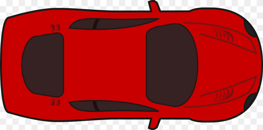1920x952 Red Car Top View Clipart, Bag, Backpack, Clothing, Lifejacket Sticker PNG