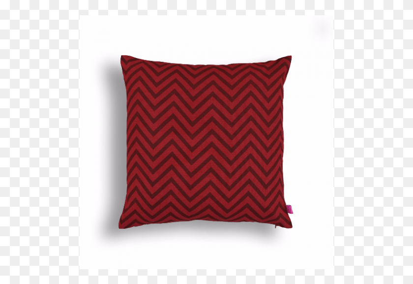 517x517 Red Chevron Pillow Cotton Print In Back Amp Front Cushion, Rug HD PNG Download