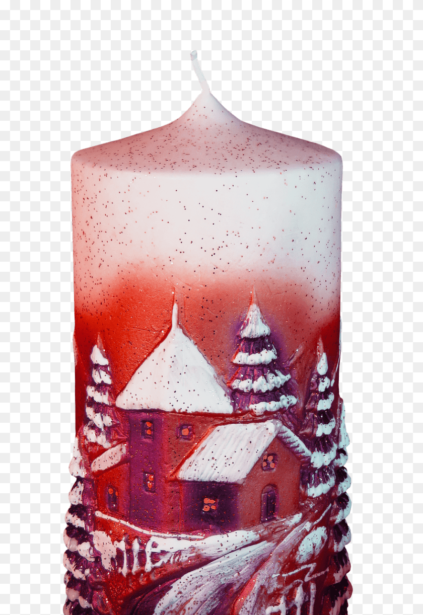 Red Christmas Candle, Person Clipart PNG
