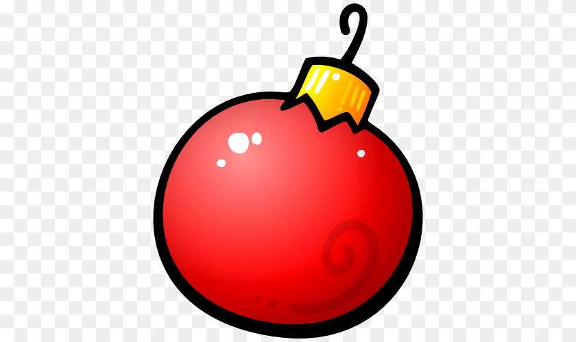 400x500 Red Christmas Ornament Ball Clip Art One Of Many Different Colors, Ammunition, Grenade, Weapon, Food PNG