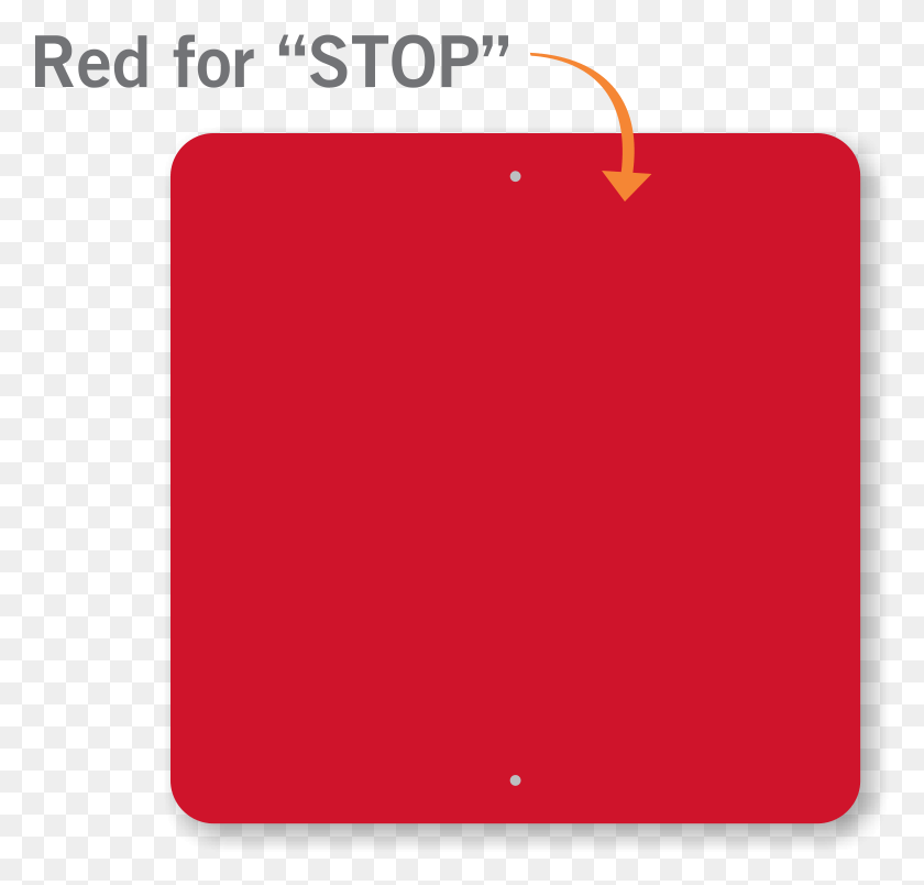 777x744 Red Color Plain Square Learn More Stop Sign Red Color, First Aid, Label, Text HD PNG Download