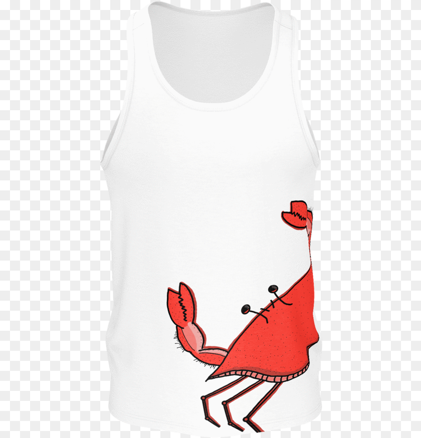 447x874 Red Crab And You Men S Tank Top Active Tank, Clothing, Tank Top, Vest, Food PNG