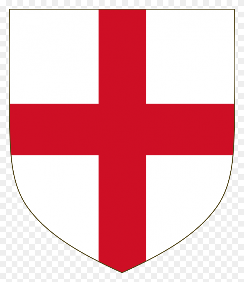 875x1023 Red Cross Of England England Red Cross Logo, Armor, Symbol, Trademark HD PNG Download