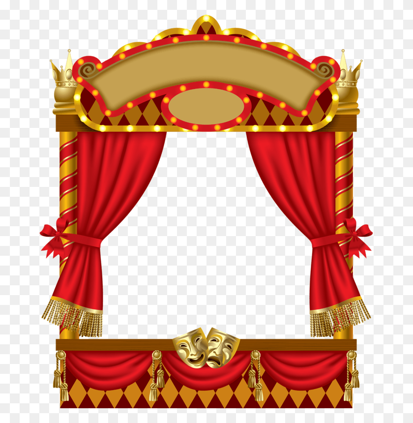 679x800 Red Curtains Drawings Of Puppet Shows, Stage, Indoors, Curtain HD PNG Download