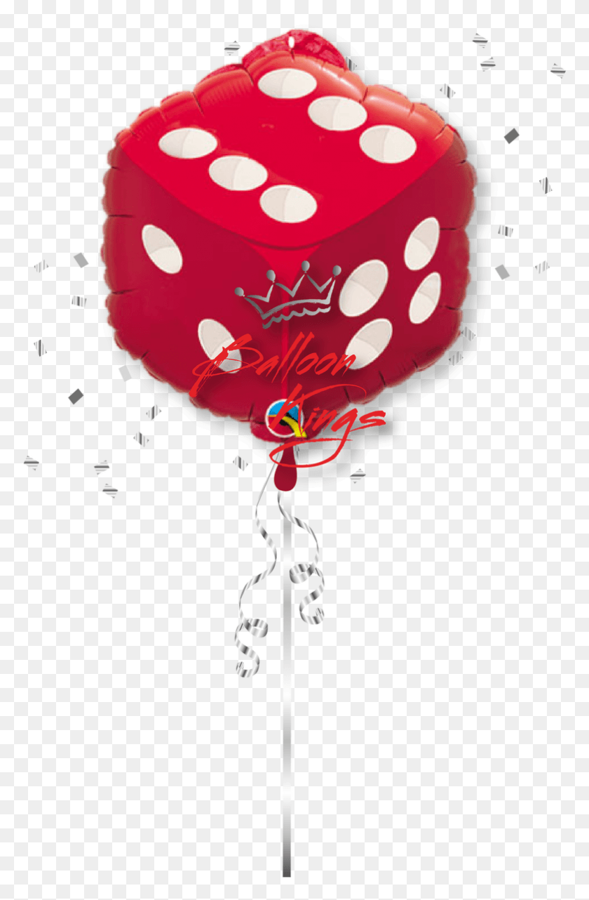 783x1227 Red Dice Casino Foil Balloons, Ball, Balloon, Birthday Cake HD PNG Download