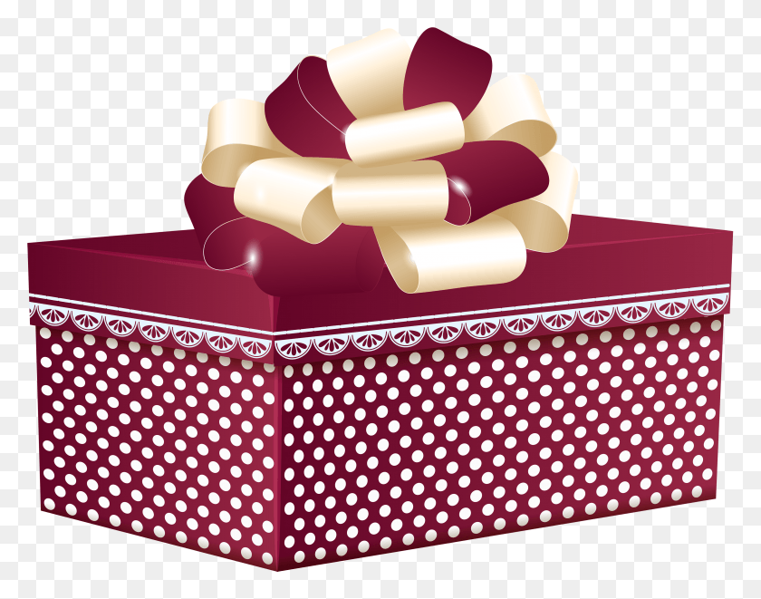 3873x2985 Red Dotted Gift Box Clipart Best Gift Boxes Transparent, Texture HD PNG Download