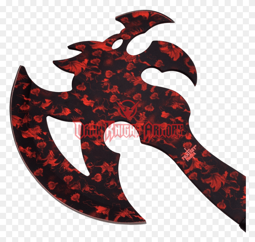 851x804 Red Dragon Claw Mc Fantasy Axe, Leaf, Plant, Symbol HD PNG Download