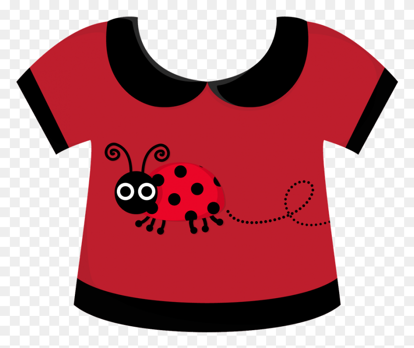 889x736 Red Dress Clipart Infant Ladybug, Clothing, Apparel, T-shirt HD PNG Download