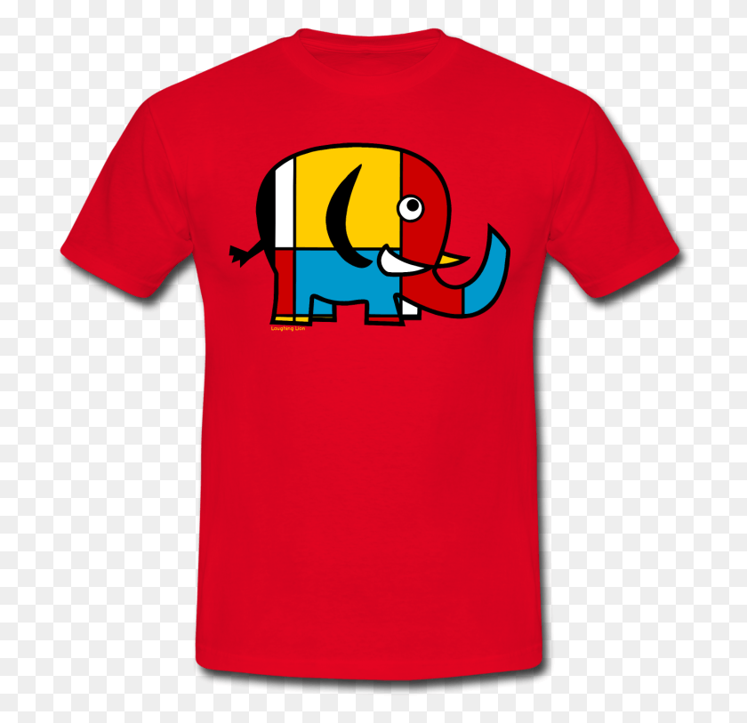 718x753 Red Elephant T Shirt From Laughing Lion Design T Shirt, Clothing, Apparel, T-Shirt Descargar Hd Png