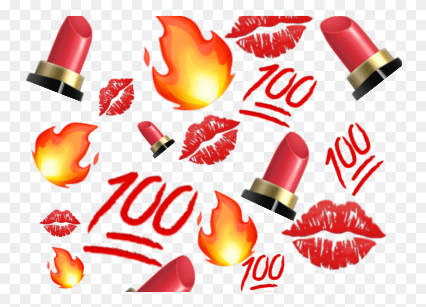 744x546 Red Emoji Backround Ib, Lipstick, Cosmetics, Text HD PNG Download